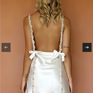 Chic Ivory Backless Dress